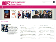 Tablet Screenshot of bbrc.postech.ac.kr